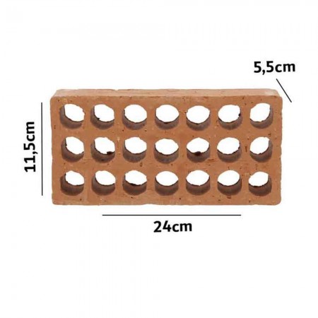 Tijolo Cerâmico Laminado 21 Furos - Cerâmica Martins
