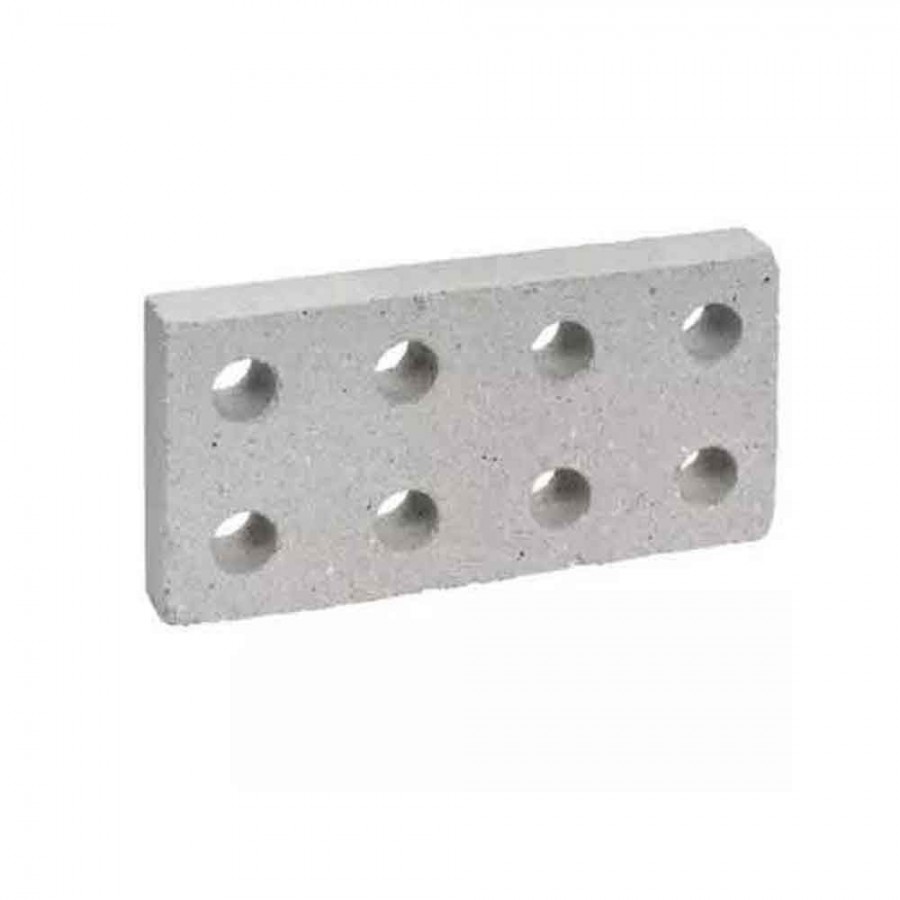 Plaqueta Refrataria com 8 Furos - Cerâmica Martins