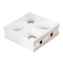 Tijolo Vazado Esmaltado Folha Branco - Cerâmica Martins