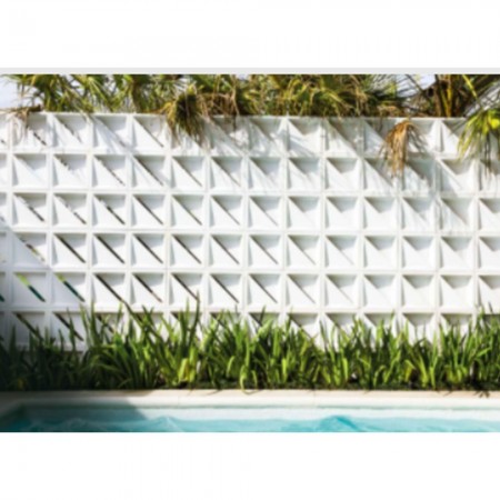 Tijolo Vazado Esmaltado Veneziana Dupla Branco - Cerâmica Martins