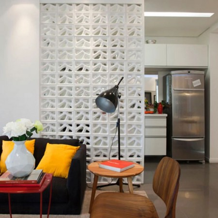 Tijolo Vazado Esmaltado Rama Branco - Cerâmica Martins