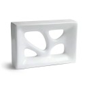 Tijolo Vazado Esmaltado Rama Branco - Cerâmica Martins