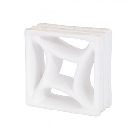 Tijolo Vazado Esmaltado Estrela Branco - Cerâmica Martins