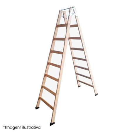 Escada Pintor de Madeira - 08 Degraus - ESEG