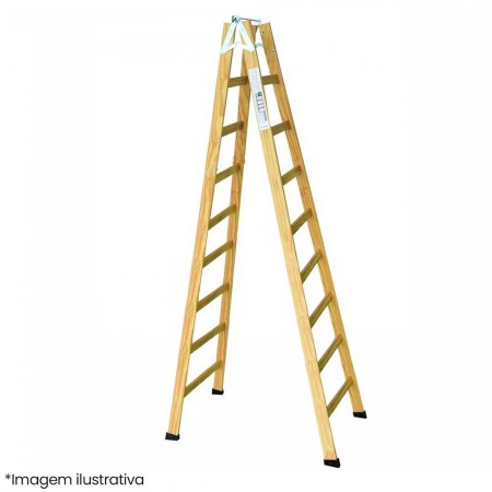 Escada Pintor de Madeira - 09 Degraus - ESEG