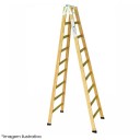 Escada Pintor de Madeira - 09 Degraus - ESEG