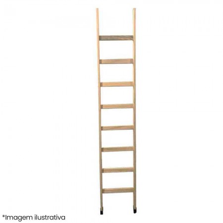 Escada Encosto de Madeira - 08 Degraus - ESEG