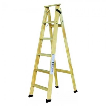 Escada Americana de Madeira - 06 Degraus - ESEG
