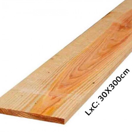 Tábua Bruta de Pinus Serrada 30x300cm - Espessura 2cm - Processo de Secagem ao Tempo ESEG