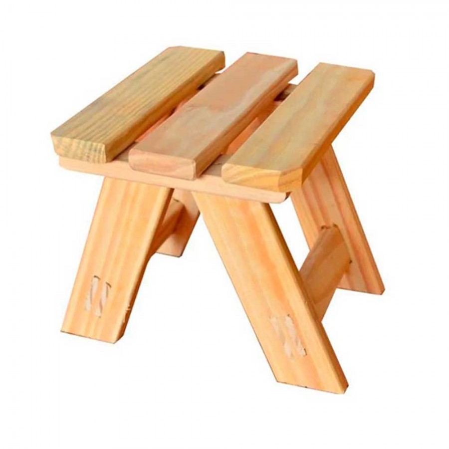 Banco de Madeira Pinus - 25x25cm - ESEG