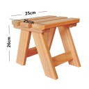 Banco de Madeira Pinus - 25x25cm - ESEG