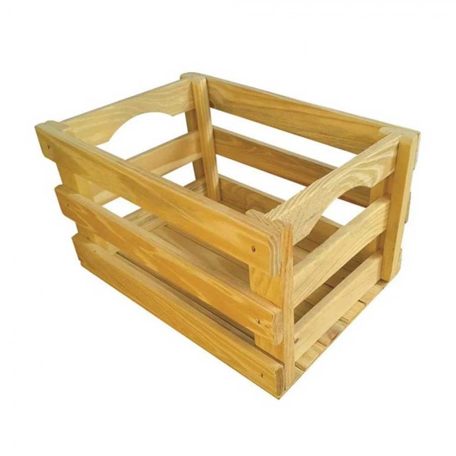 Caixote de Madeira Pinus Grande - 25x28x41cm - ESEG