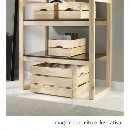 Caixote de Madeira Pinus Grande - 25x28x41cm - ESEG