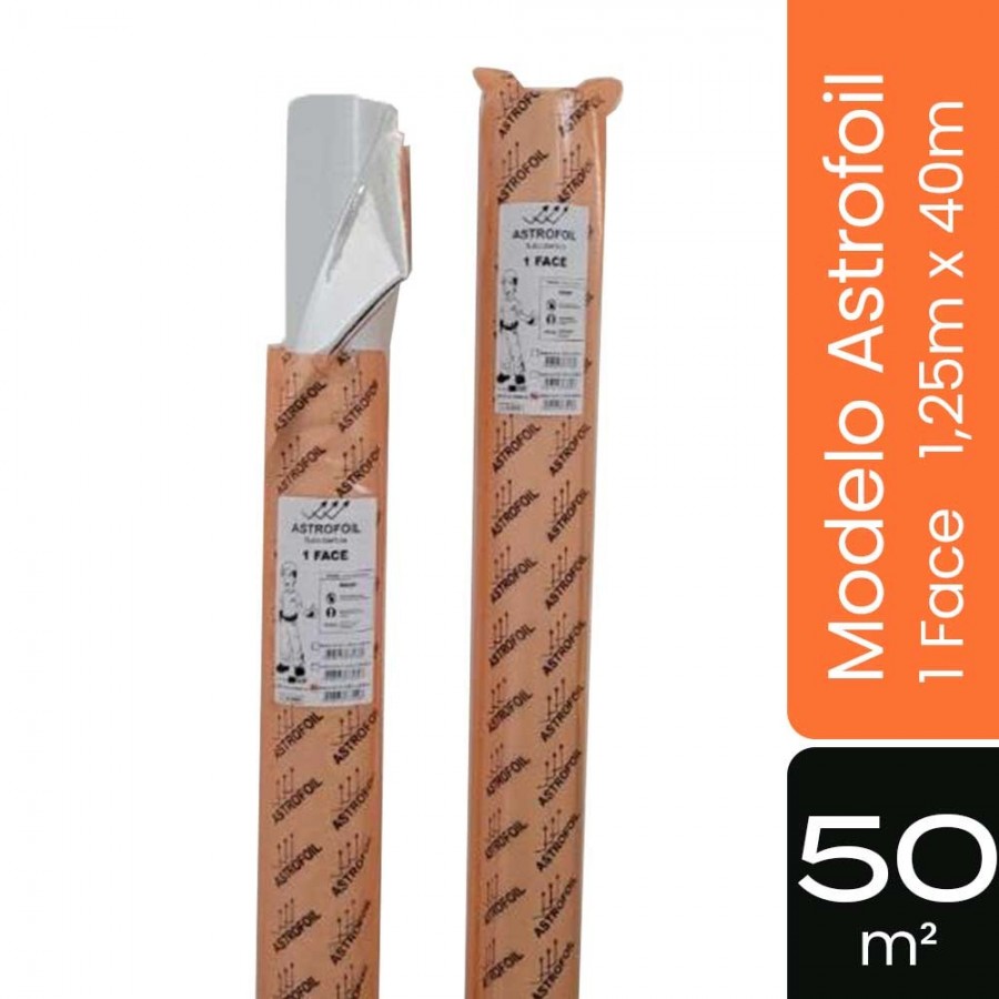 Manta Astrofoil - 1 Face - 50m²  1,25m x 40m - Subcobertura Econômica GIB