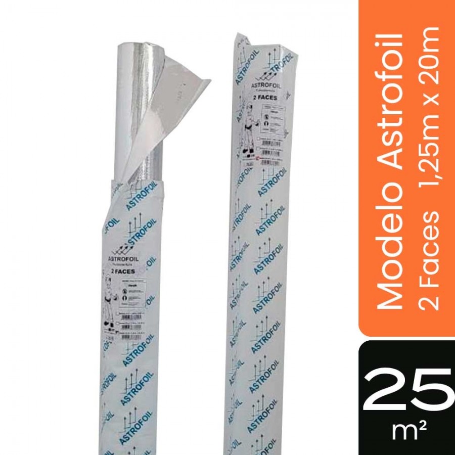 Manta Astrofoil - 2 Faces - 25m²  1,25m x 20m - Subcobertura Econômica GIB