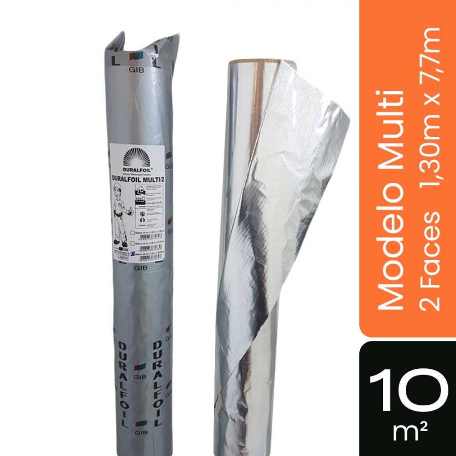 Manta Duralfoil  Multi - 2 Faces - 10m² 1,30m x  7,7m - Subcobertura Premium GIB