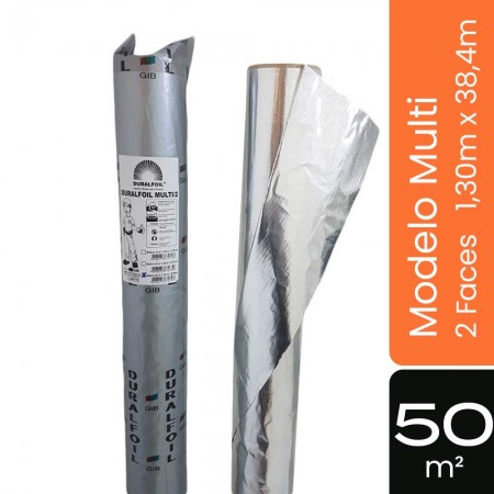 Manta Duralfoil  Multi - 2 Faces - 50m² 1,30m x 38,4m - Subcobertura Premium GIB