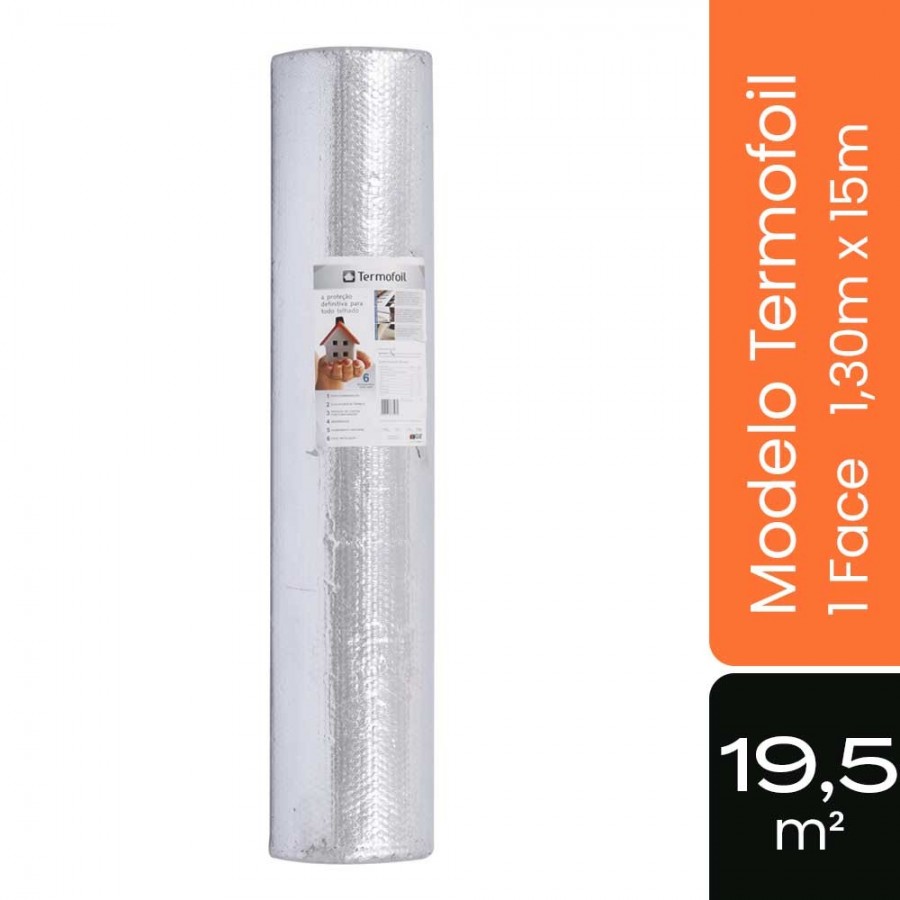 Termofoil - 1 Face - 19,5m²  1,30m x 15m - Soluções GIB