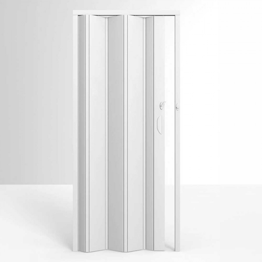 Porta Sanfonada de PVC - 210x85cm - Cor Branco Permatti