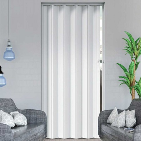 Porta Sanfonada de PVC - 210x97cm - Cor Branco Permatti