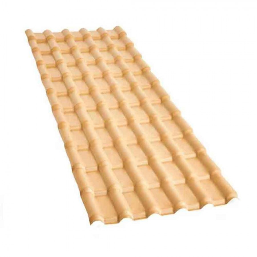 Telha de PVC Tipo Plan - 330x88cm - Cor Marfim Colonial Permatti