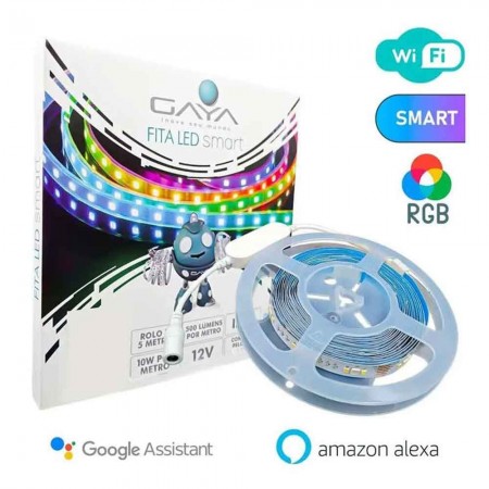 Fita LED Smart RGB WiFi 5050 - 2 Metros - 10W IP20 12V - Gaya Ref 9810