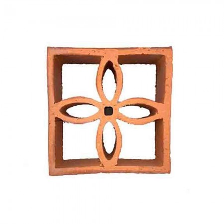 Tijolo Vazado Cobogó Reto Flor c/ Acabamento - Cerâmica Martins